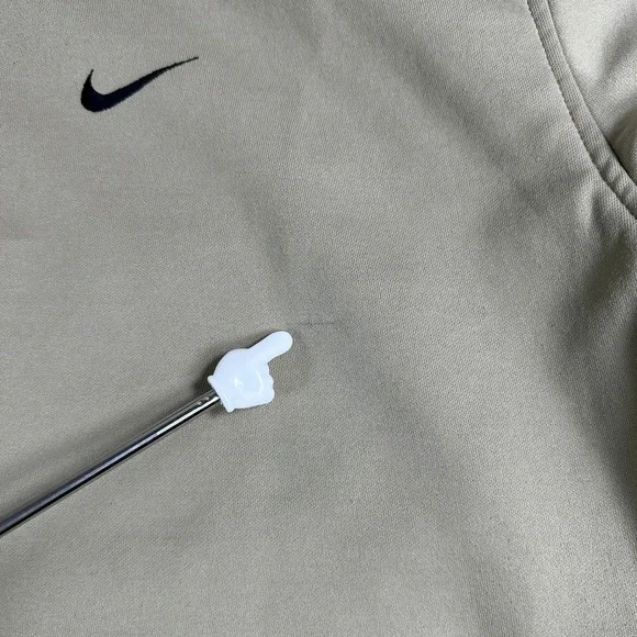 Vintage Y2K Nike Men's M Black Tan Reversible Therma-Fit Jacket Nylon Fleece - Picture 16 of 16